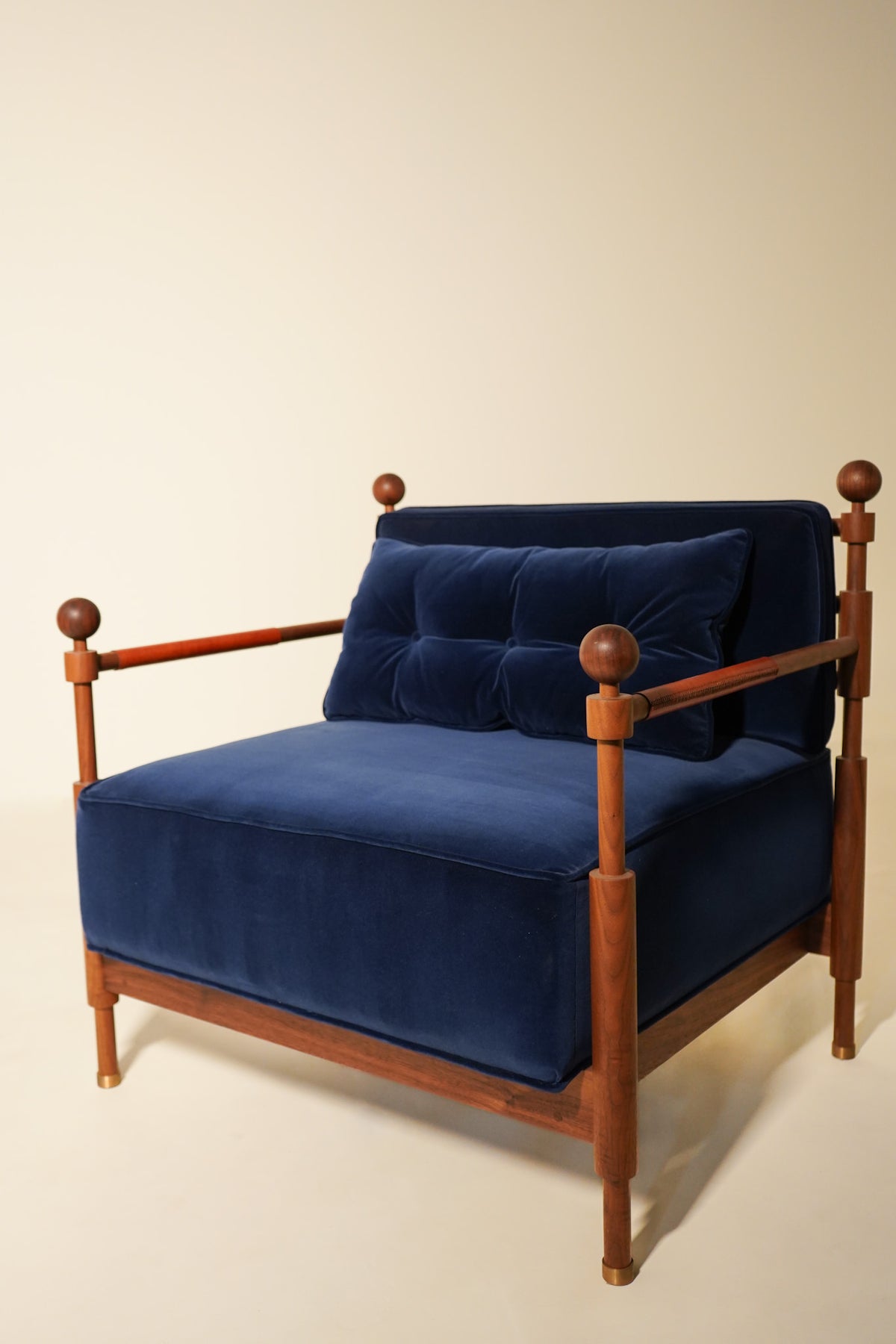 Ursa Chair by Wren + Cooper in Blue Velvet