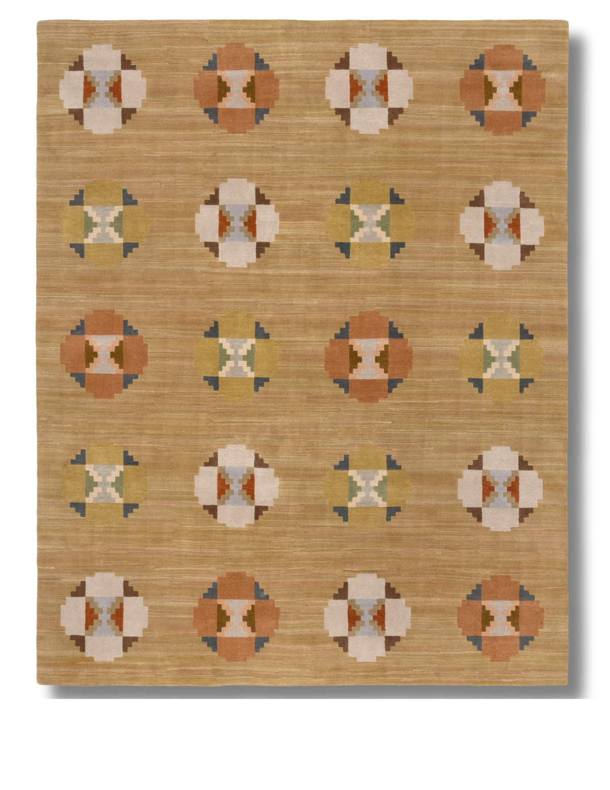 The Poppy, wool & silk in 8' X 10'