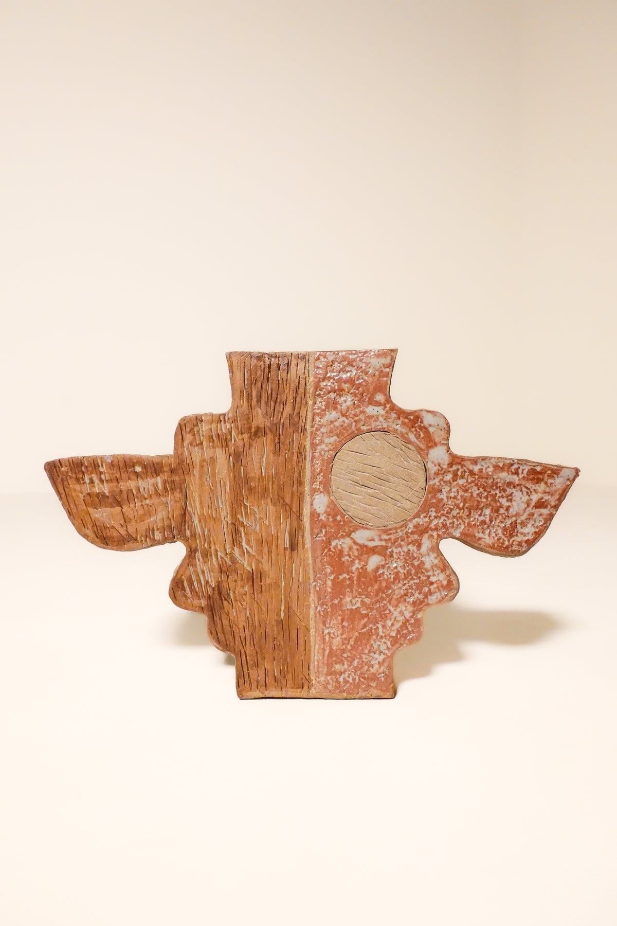 Mid-Century Geometric Pottery Vessel