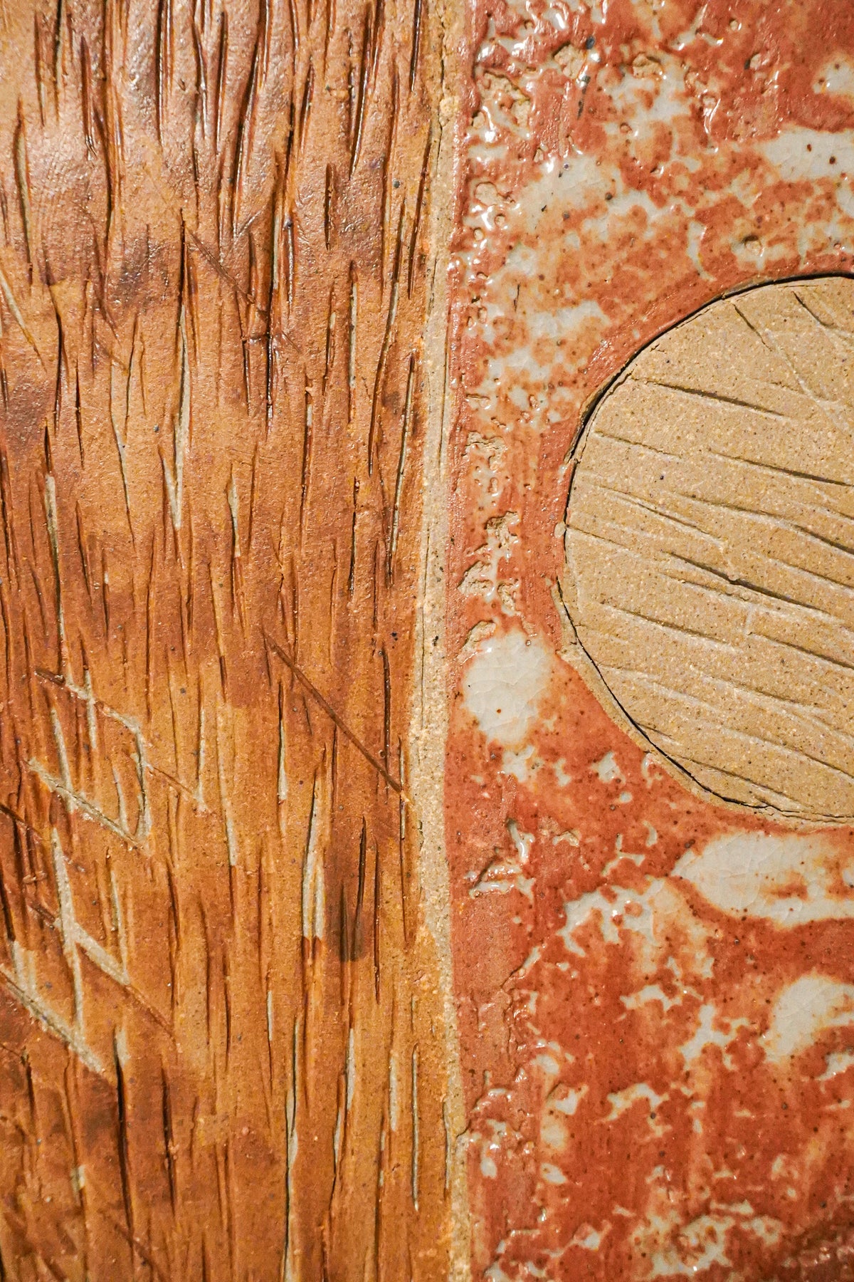 Mid-Century Geometric Pottery Vessel