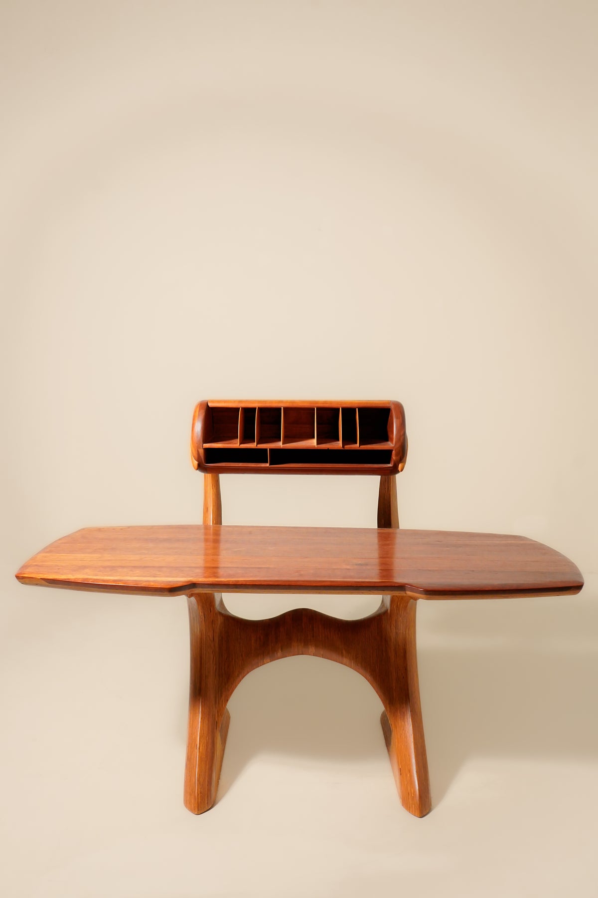 American Designer, Studio Craft Walnut Desk — 1970s