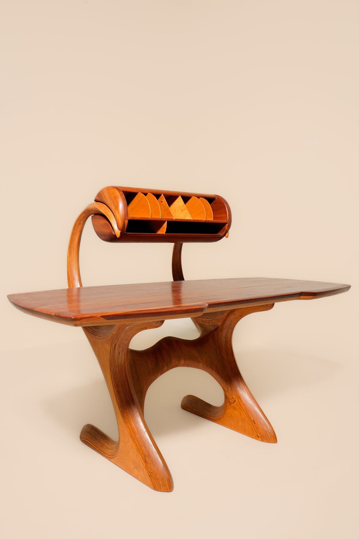 American Designer, Studio Craft Walnut Desk — 1970s