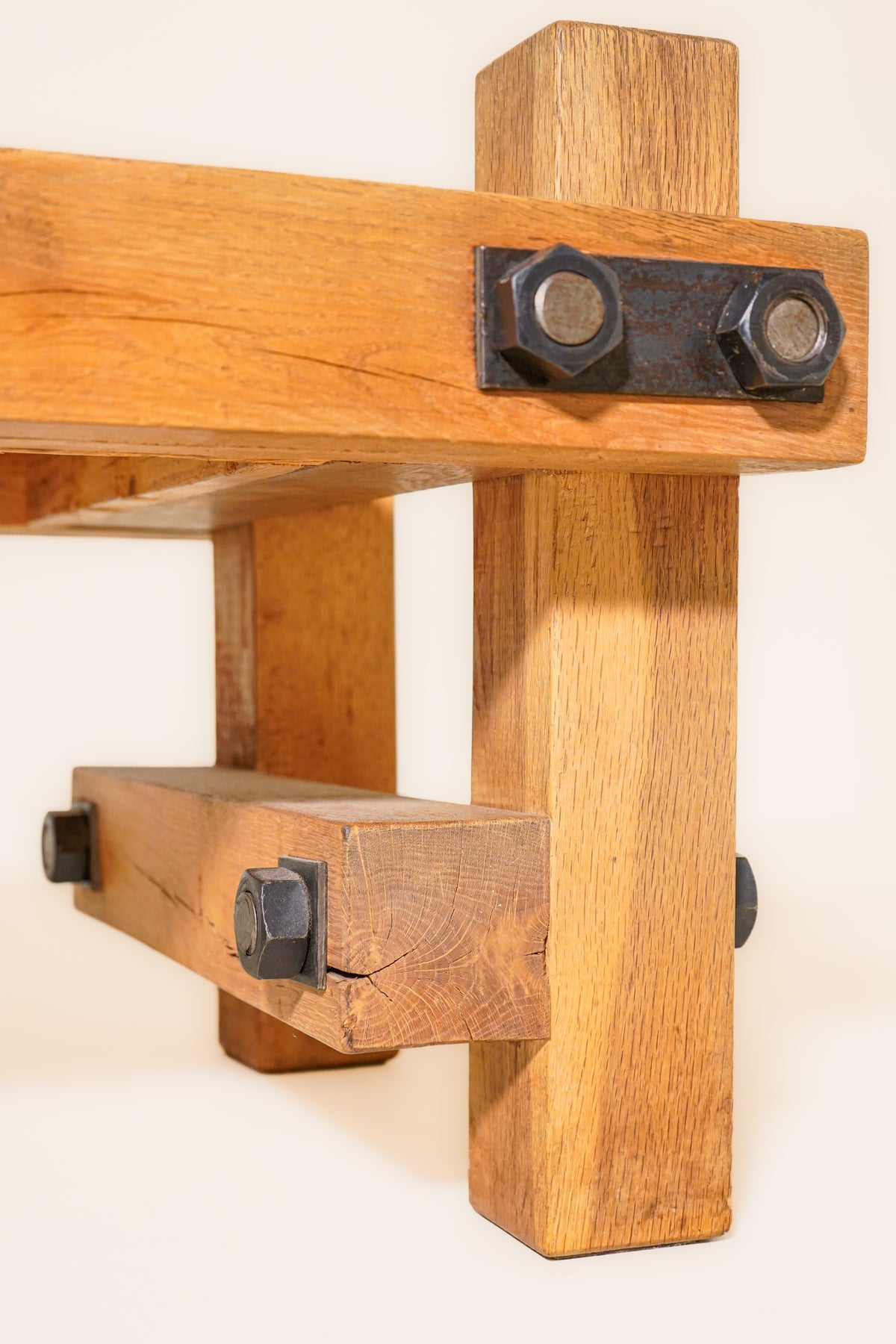 Oak & Stoneware Coffee Table, California, 1963