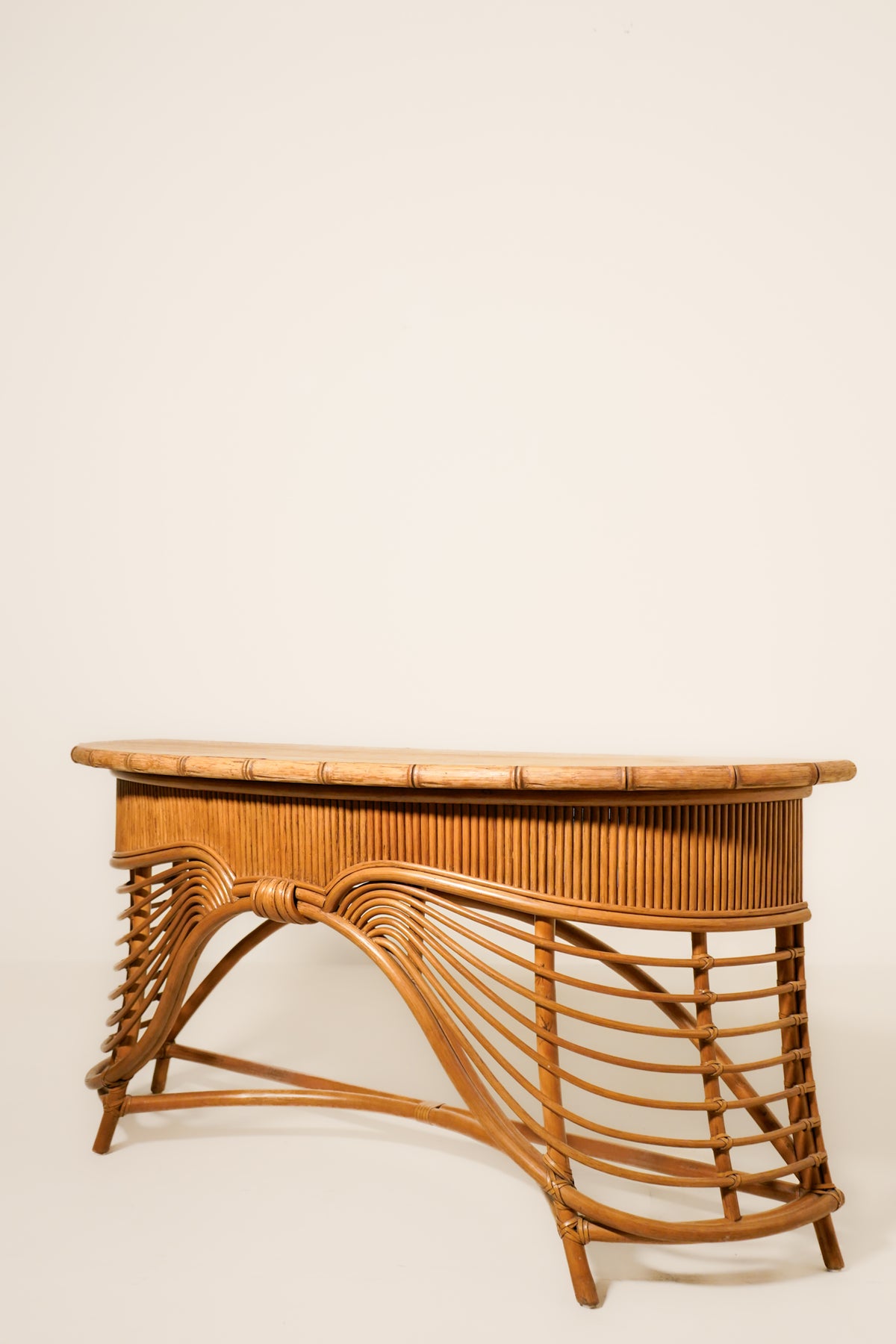 McGuire Bamboo Console, 1970s