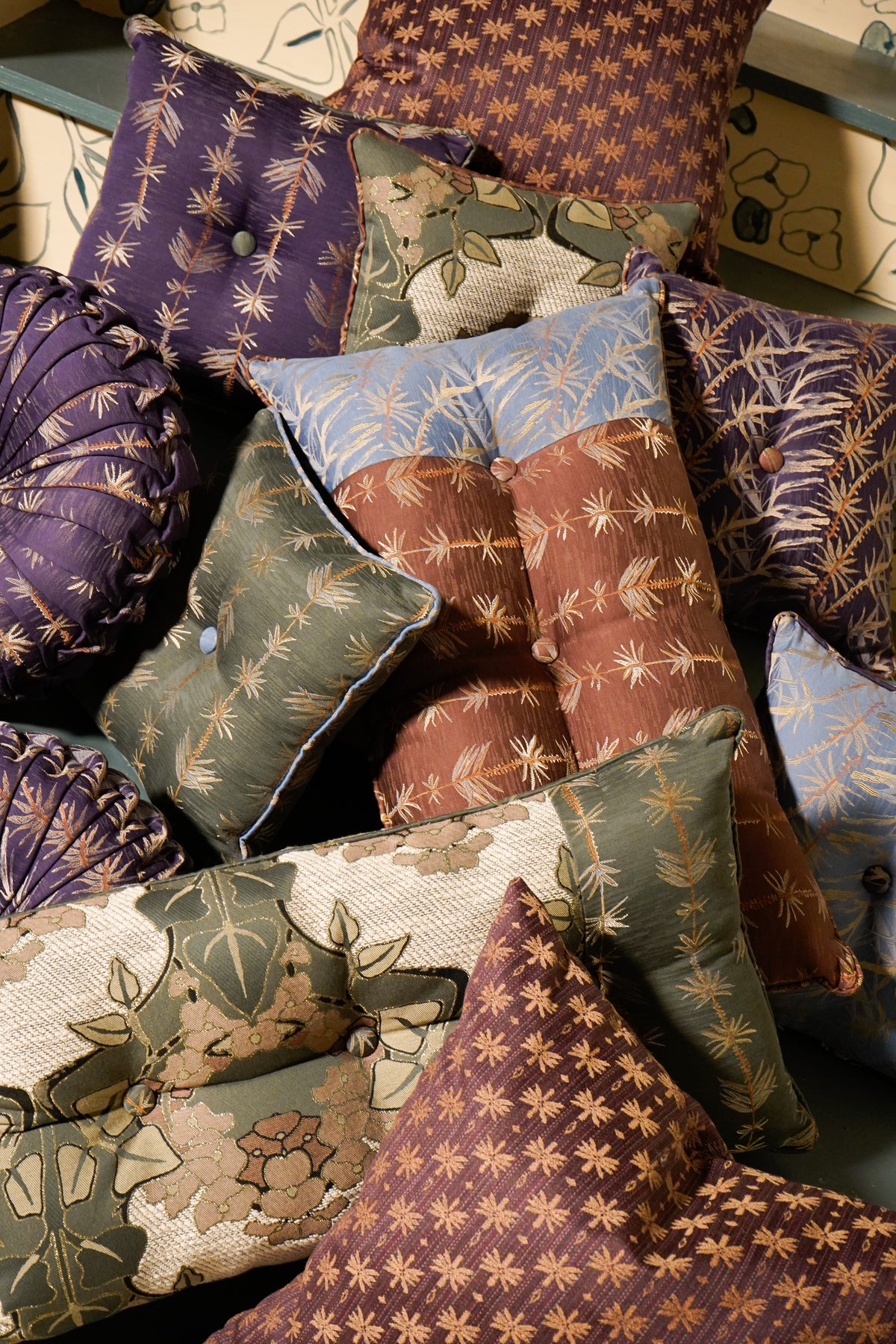 Harwood House Pillow Set — Tallulah (Berry) + Willow (Cornflower)
