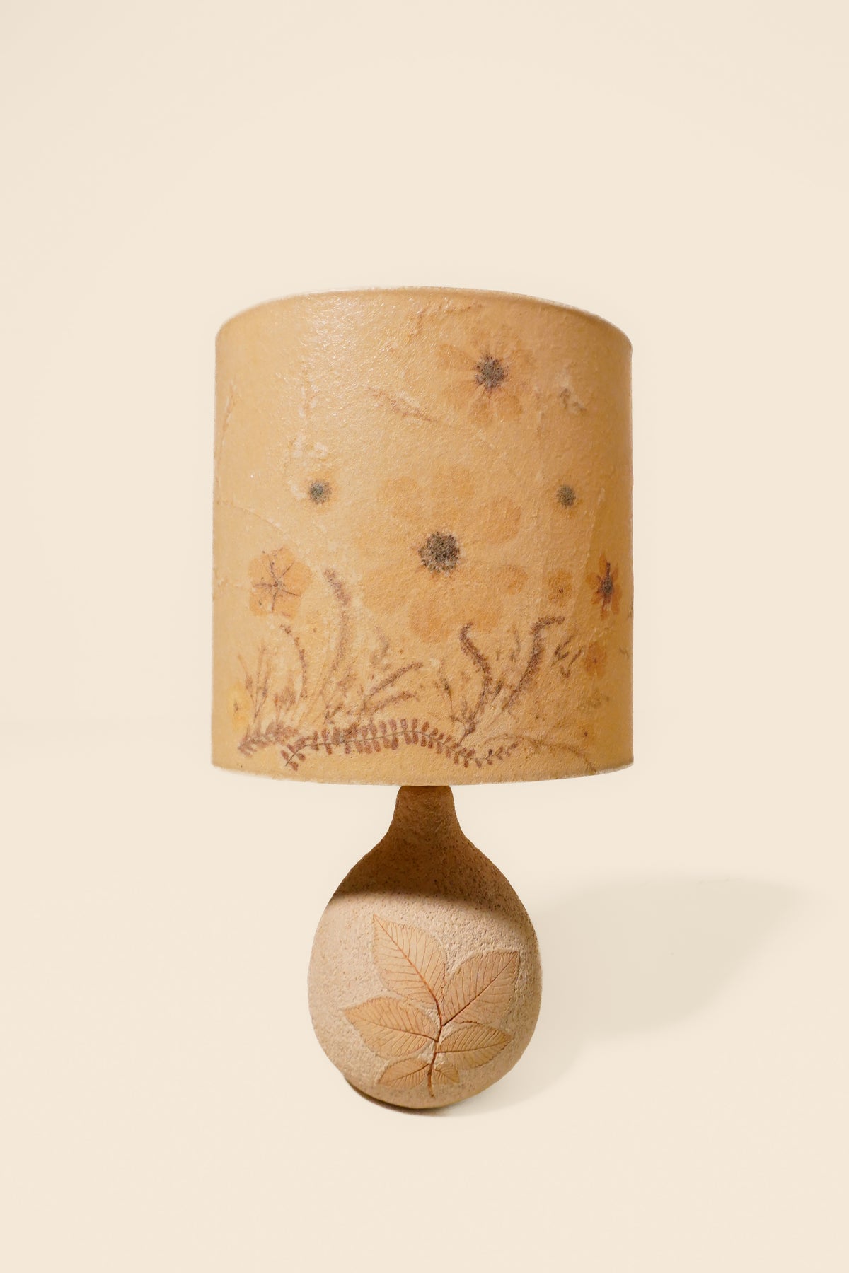 Herbarium Studio Pottery Lamp — France 1970s