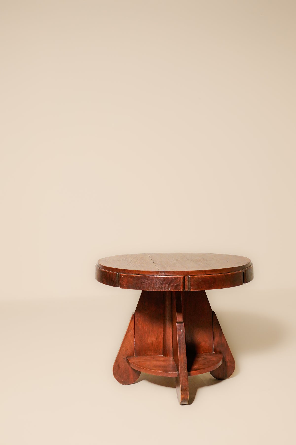 French Oak Accent Table — 1960s