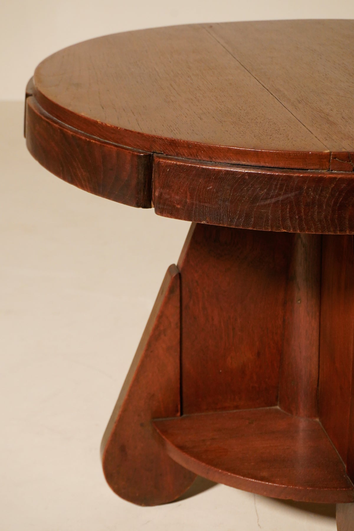 French Oak Accent Table — 1960s