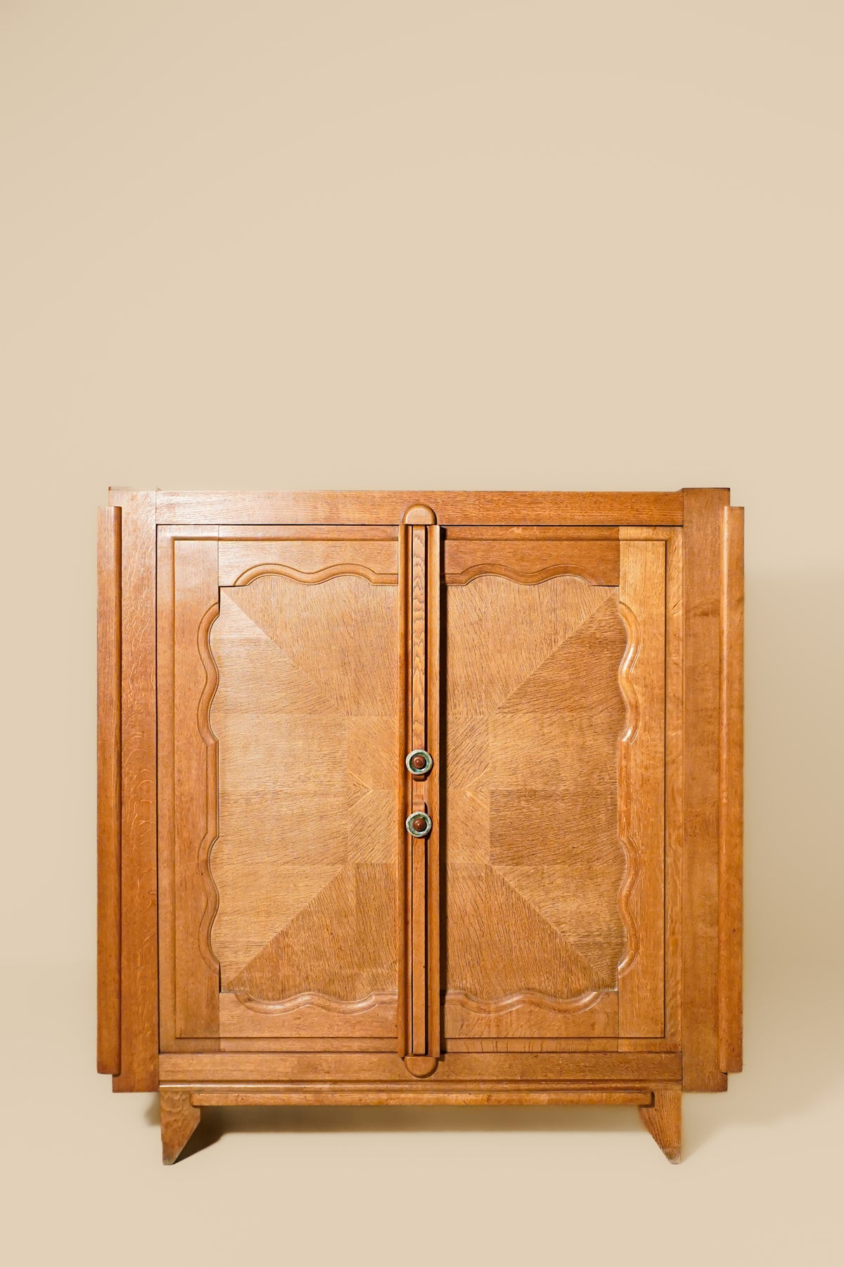 Oak Cabinet by Guillerme et Chambron — France 1950