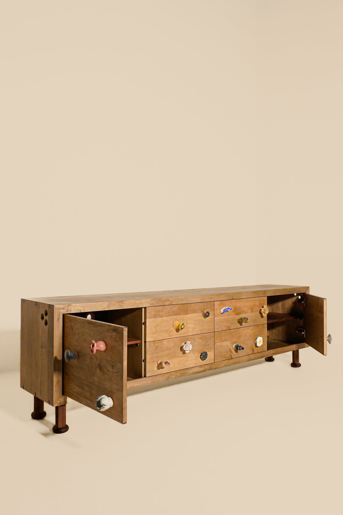 Rosevale Credenza, Maple and Ceramic, BDDW