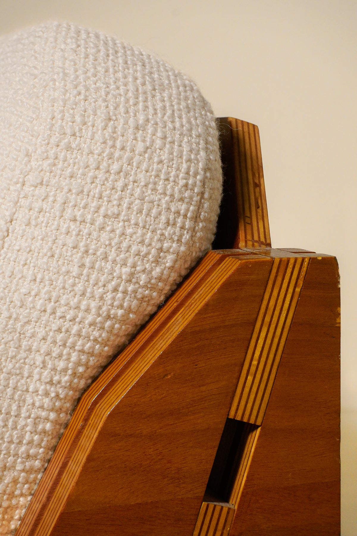 French Brutalist Wood Frame Sofa — circa 1960