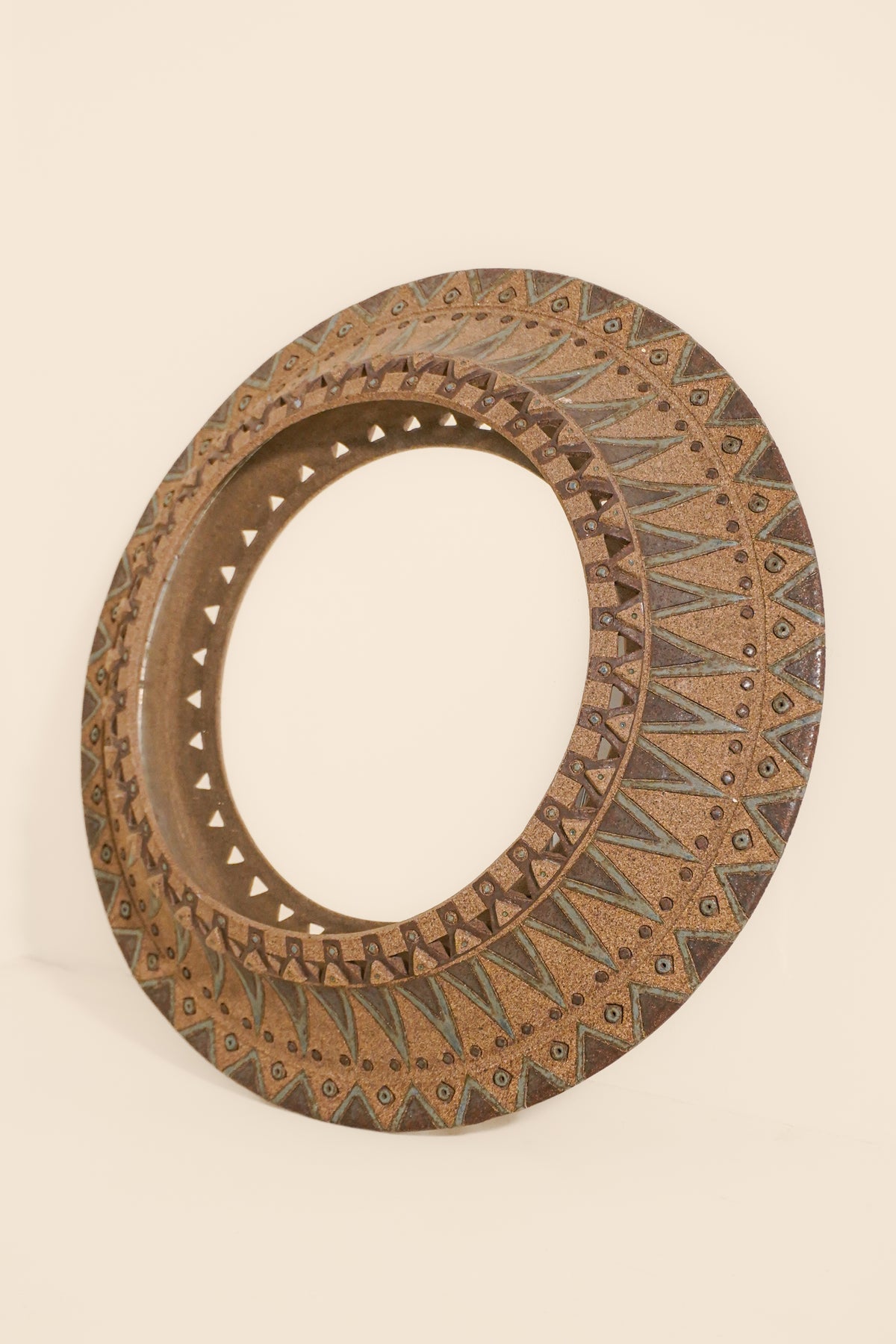 French Ceramic Mirror — Circa 1960s/70s