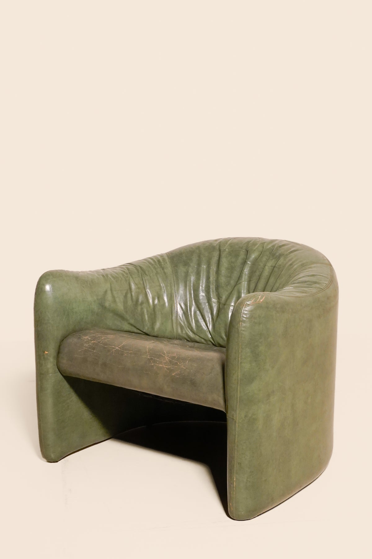 Pair of Leather Club Chairs by Jules Heumann for Metropolitan — 1970s USA
