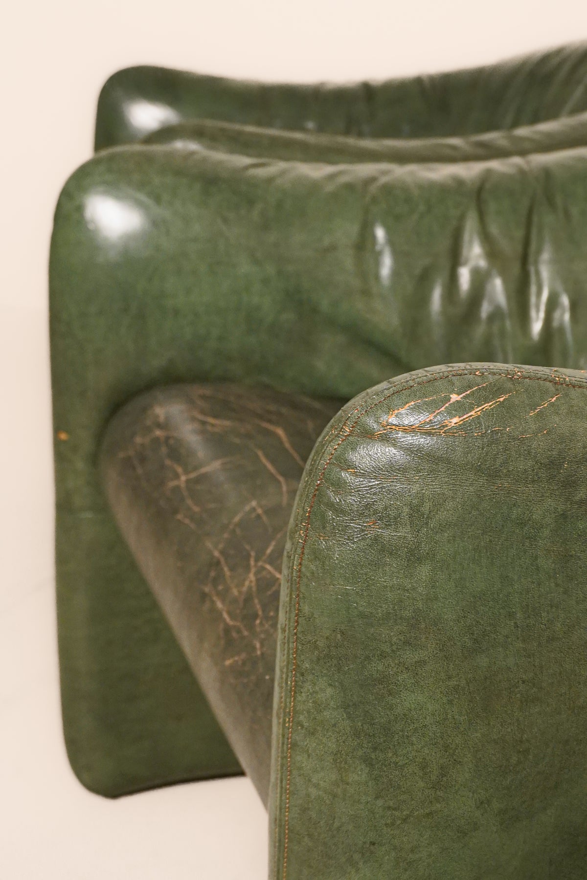 Pair of Leather Club Chairs by Jules Heumann for Metropolitan — 1970s USA