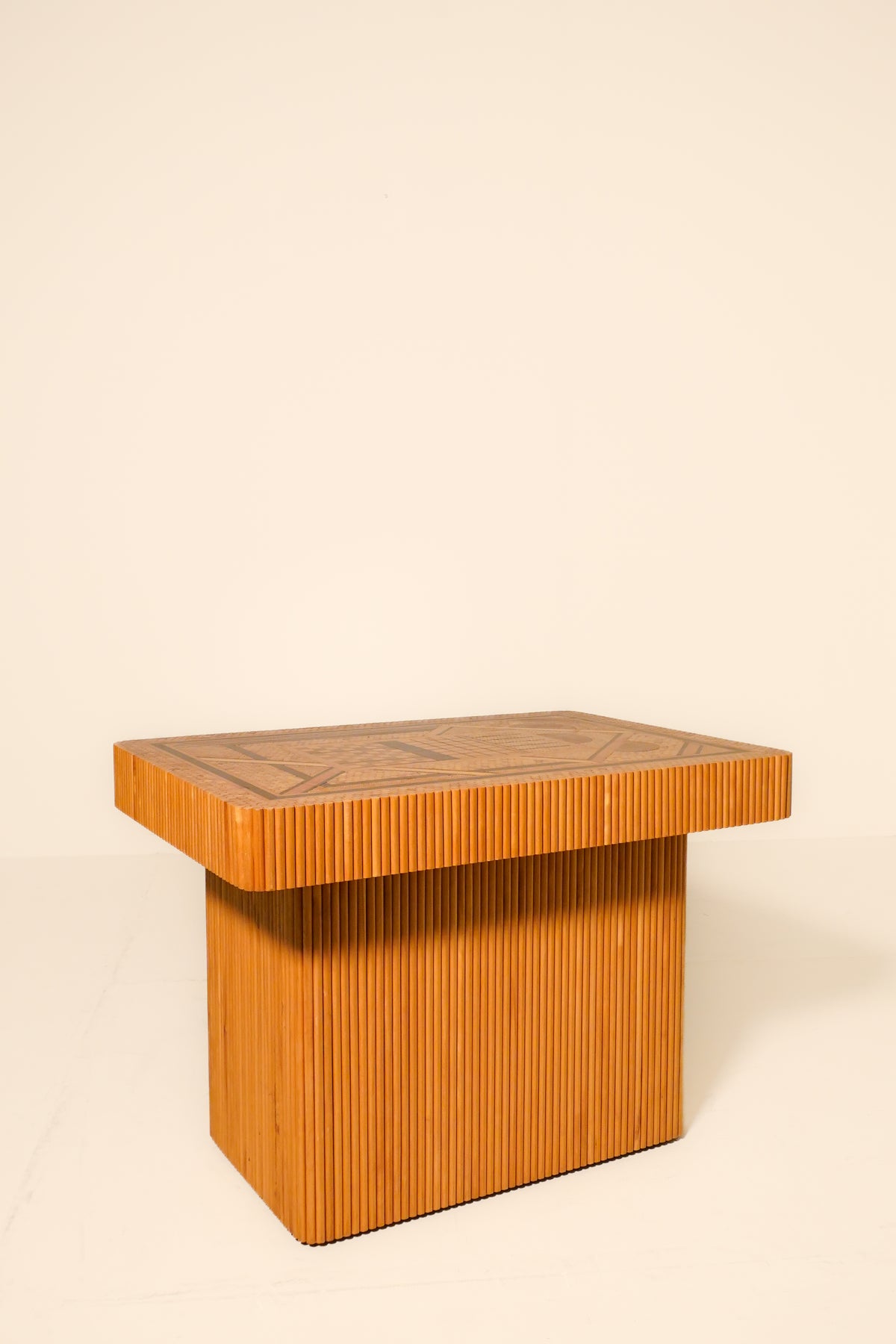 Ernest C. Masi Wood Dowel Accent Table — 1970s