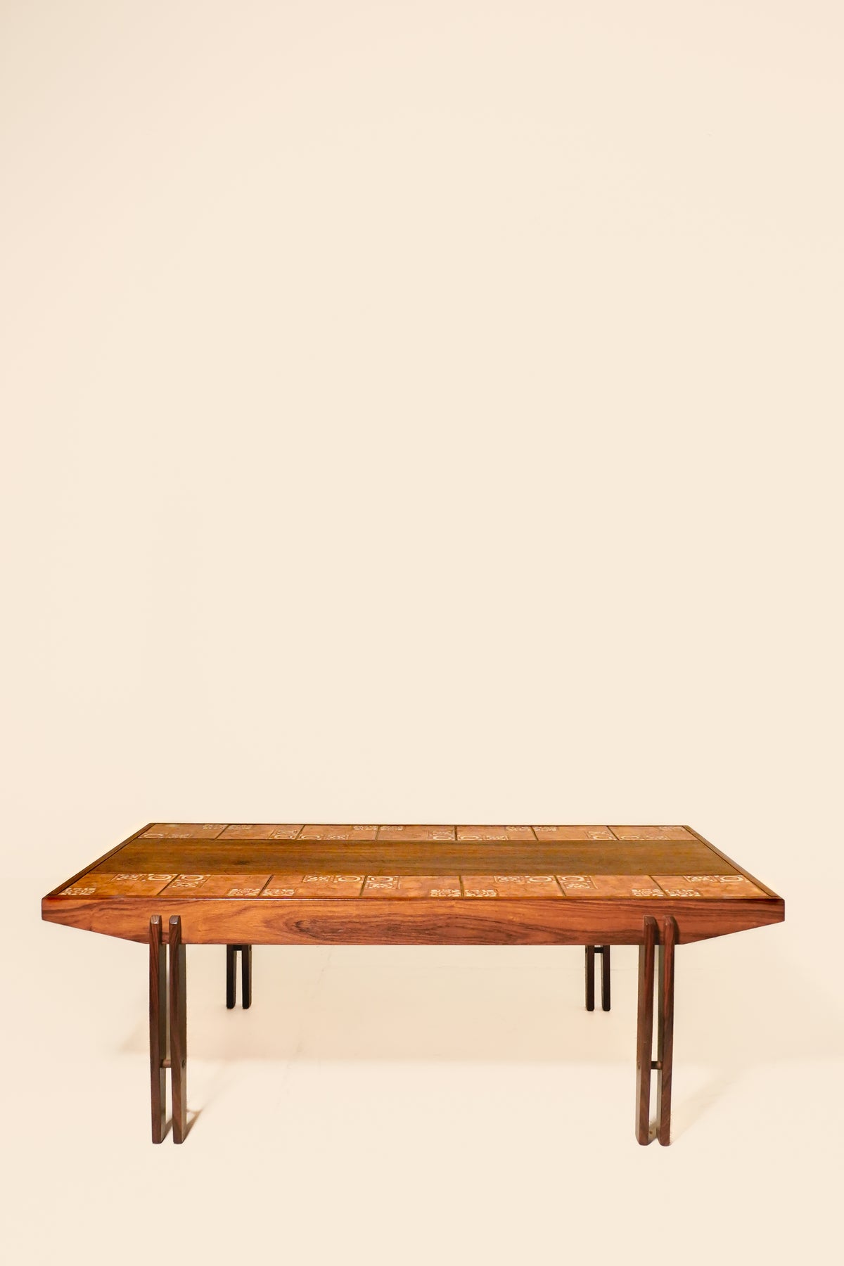 Rosewood and Ceramic Tile Cocktail Table — 1960s