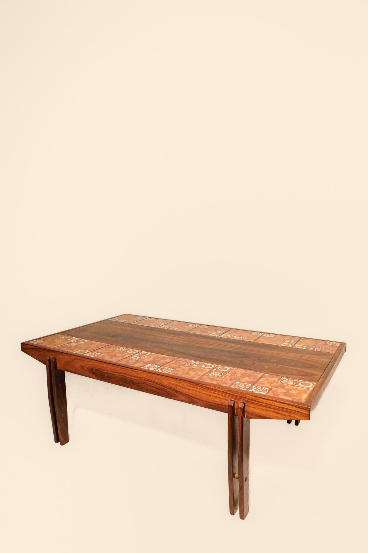 Rosewood and Ceramic Tile Cocktail Table — 1960s