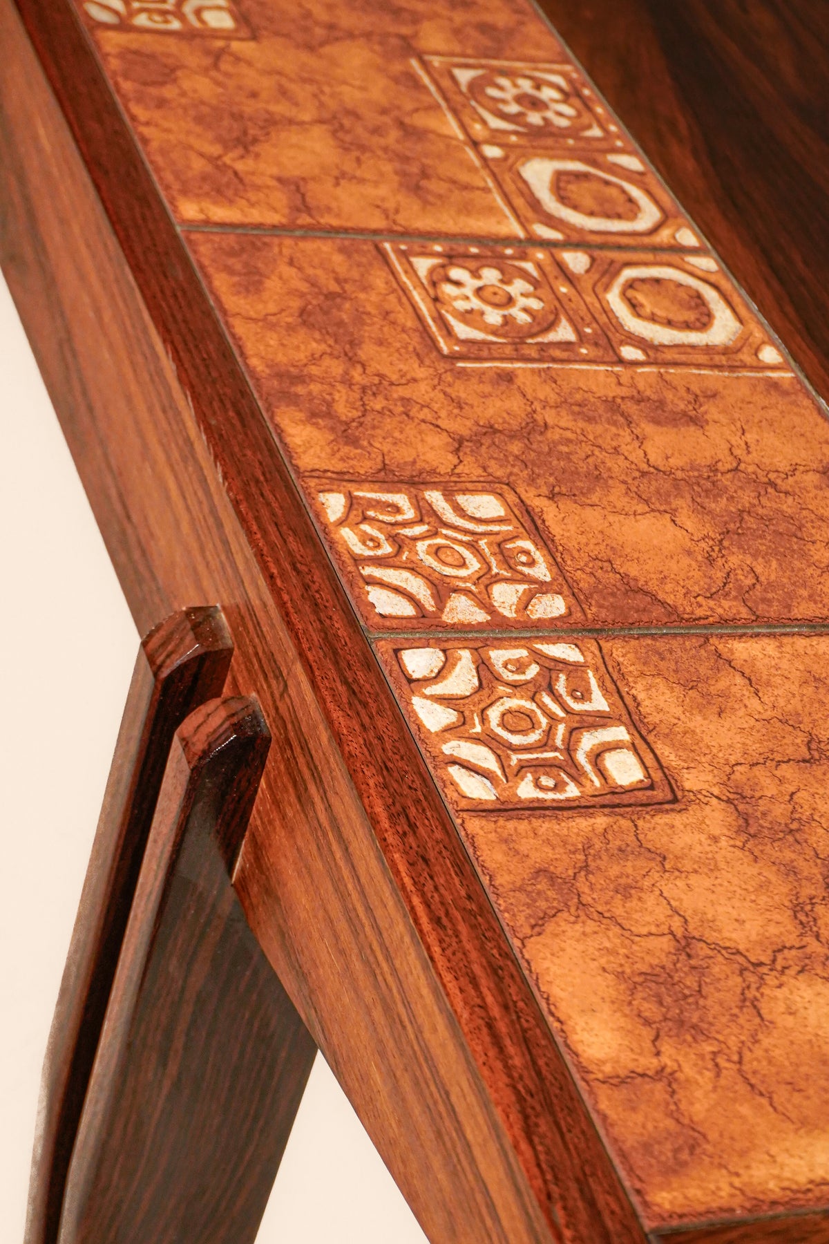 Rosewood and Ceramic Tile Cocktail Table — 1960s