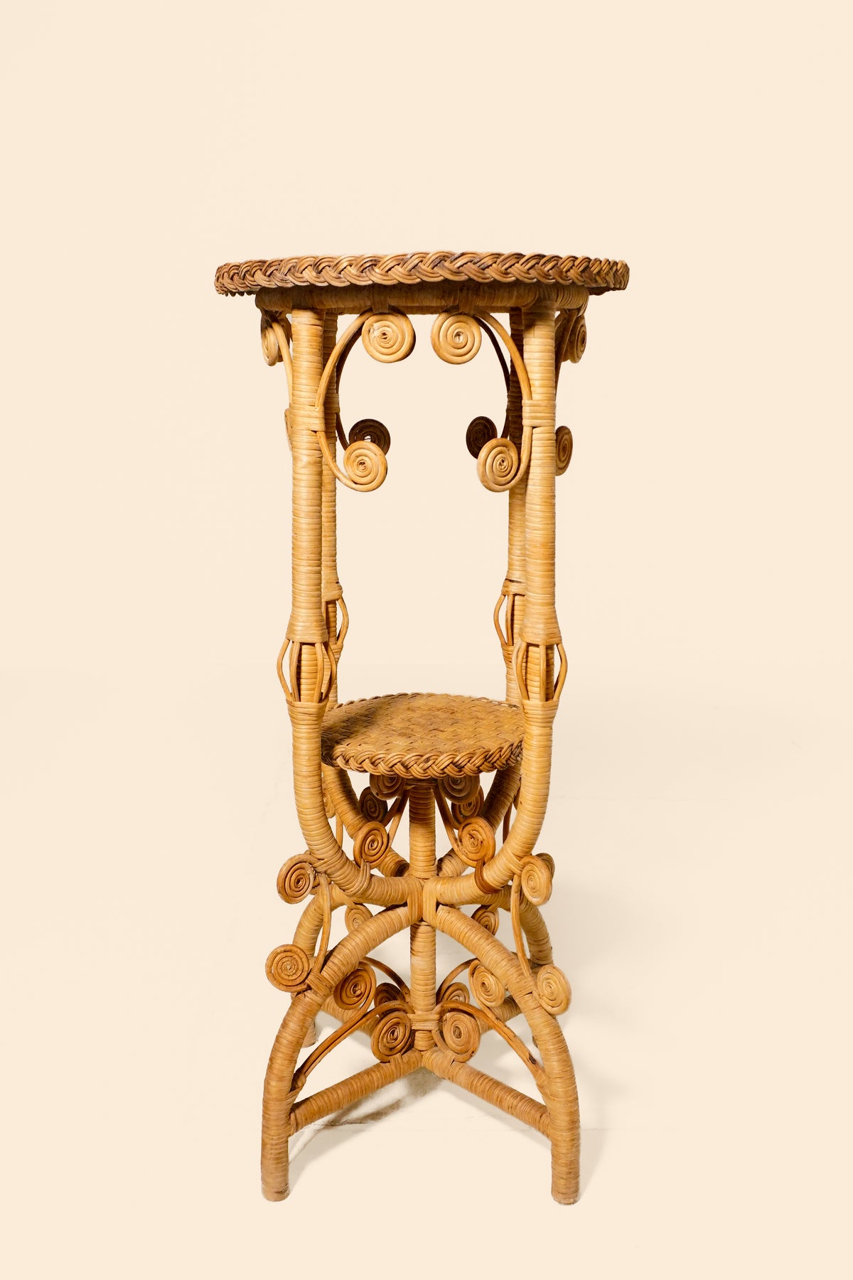 Rattan Plant Stand — France, 1960s