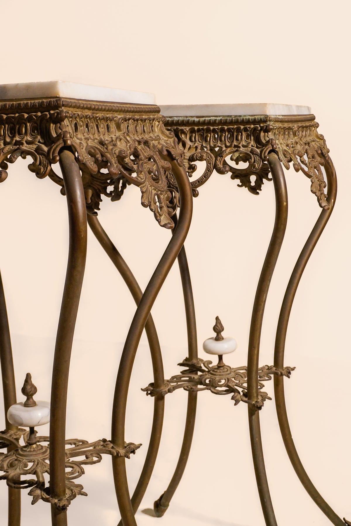 Pair of Victorian Gilt-Bronze Stands — France, 1890s