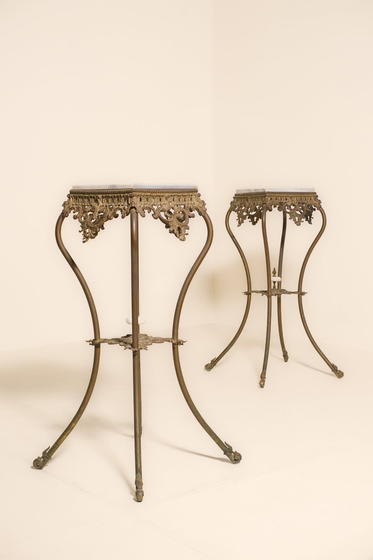 Pair of Victorian Gilt-Bronze Stands — France, 1890s