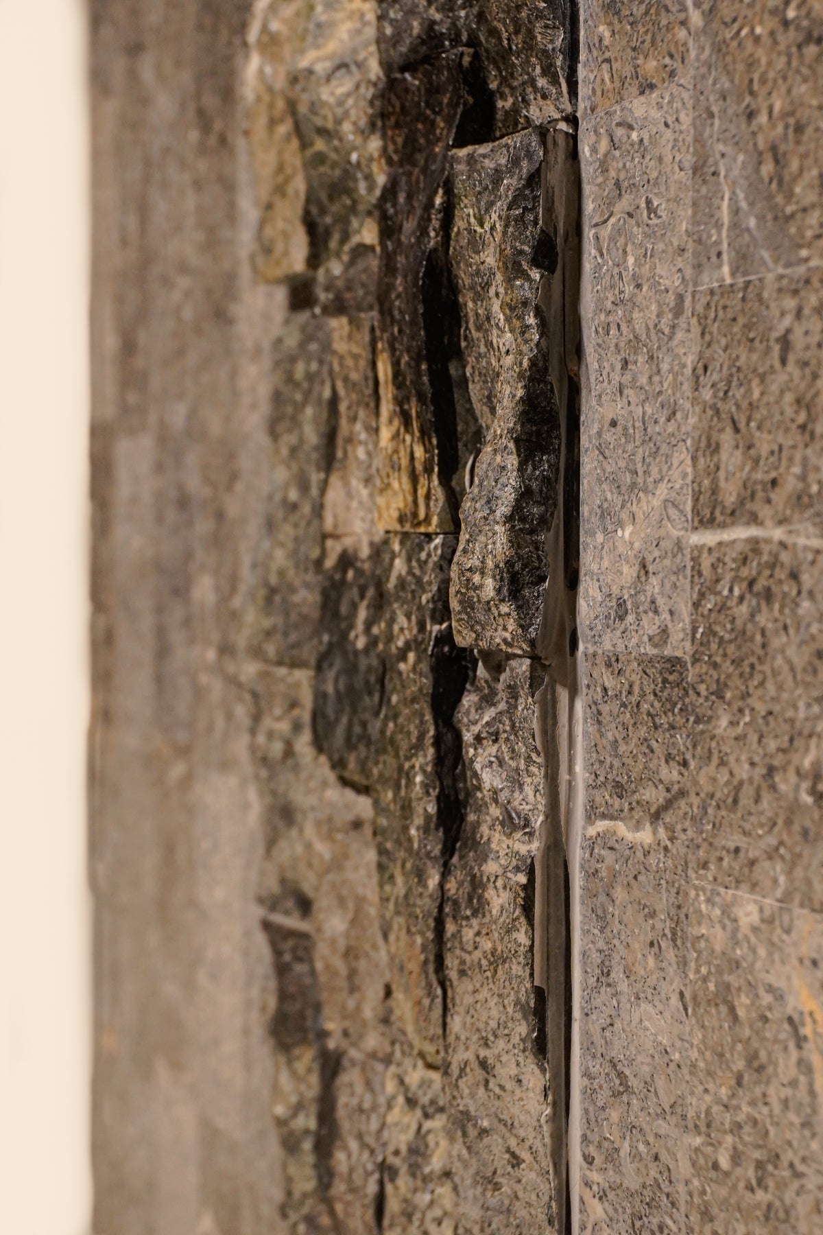 Pair of Brutalist Tessellated Stone Side Tables by Maitland Smith