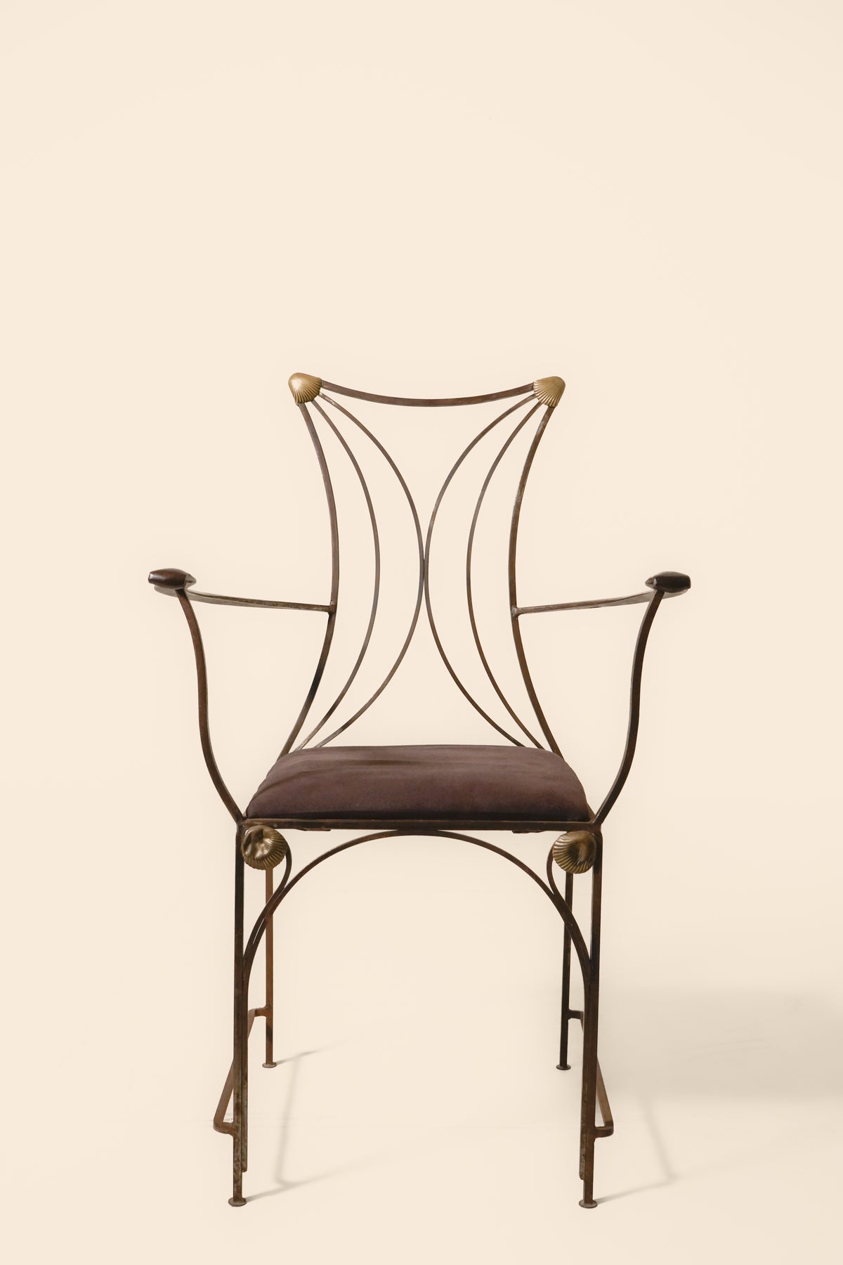 Art Deco Wrought-Iron Armchair — France 1930s