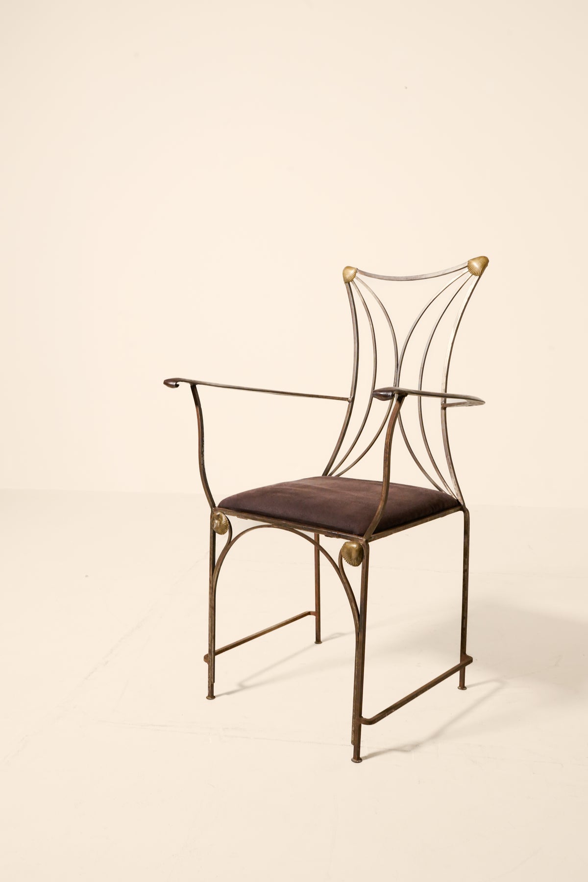 Art Deco Wrought-Iron Armchair — France 1930s