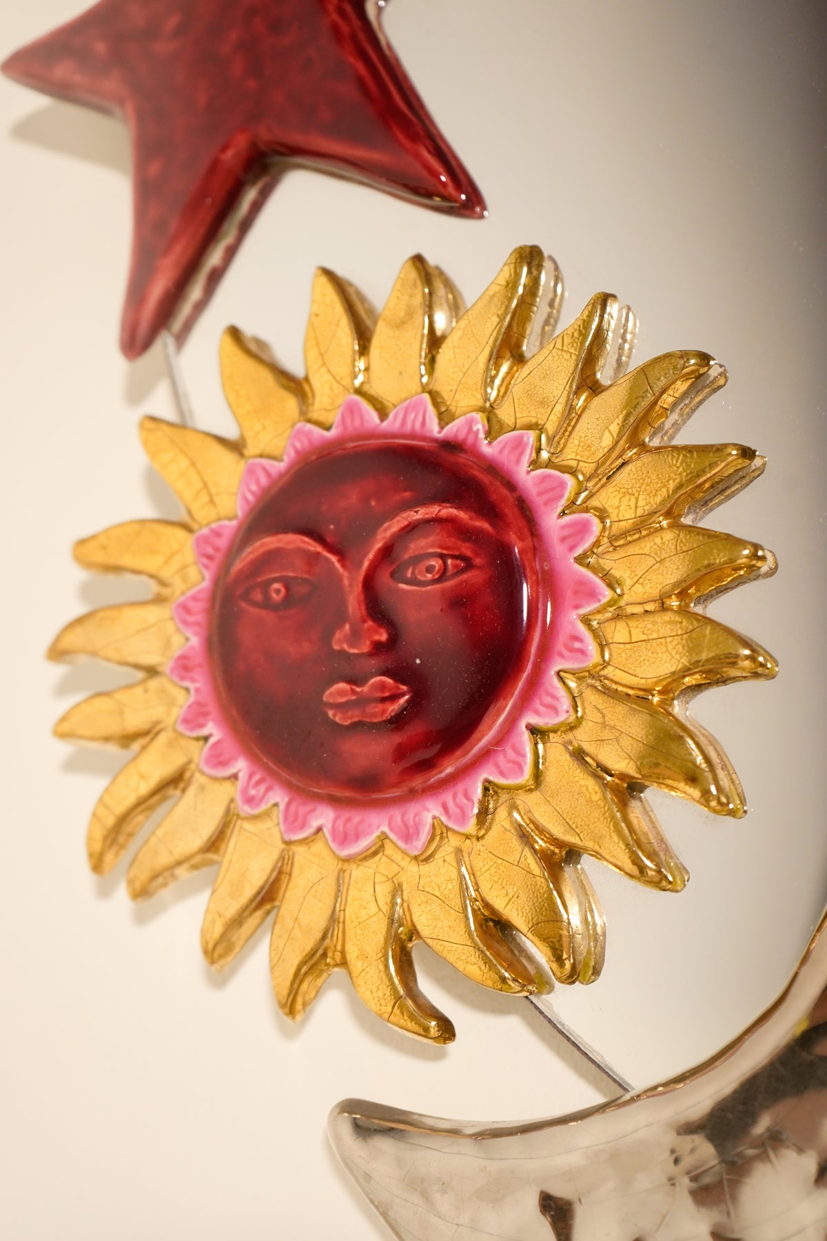 Marion de Crécy Sunburst Mirror — France 1980s