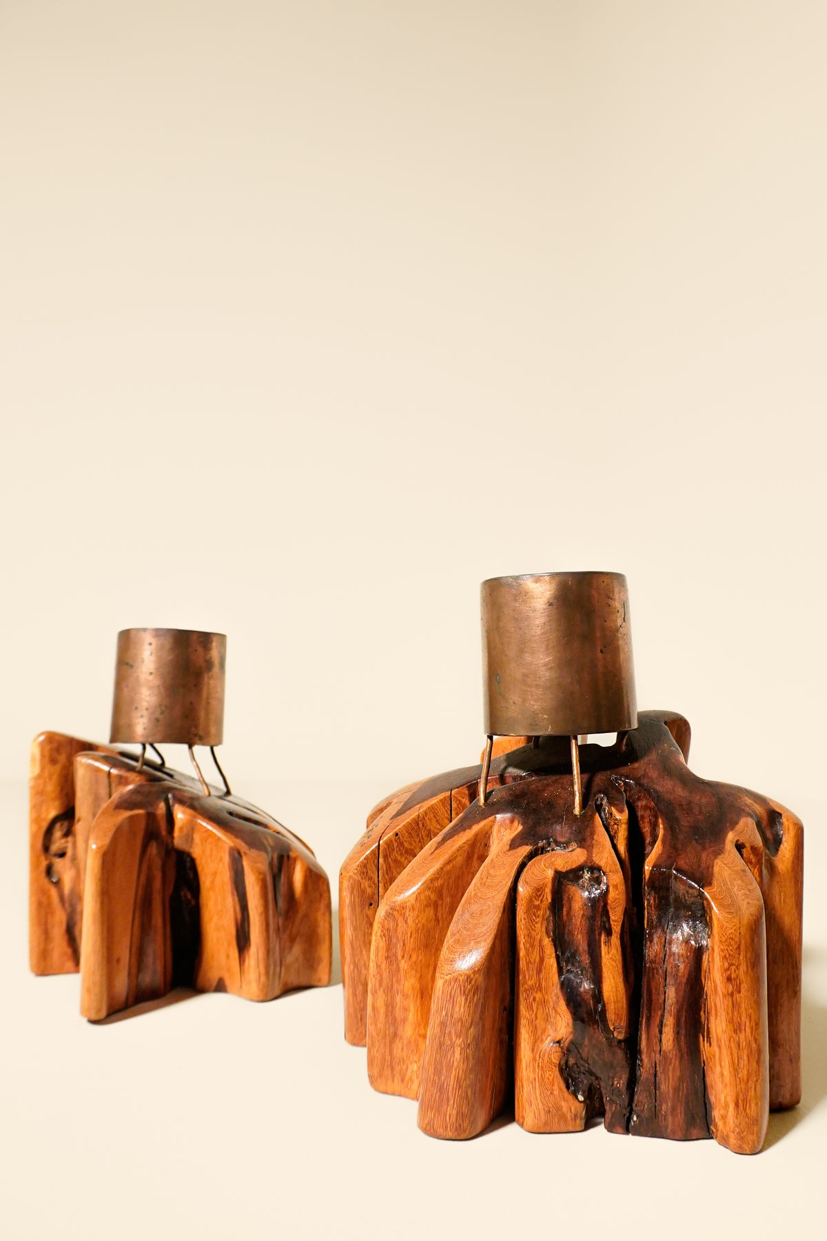 Sculptural Candle Holders by Richard Etts — 1970s