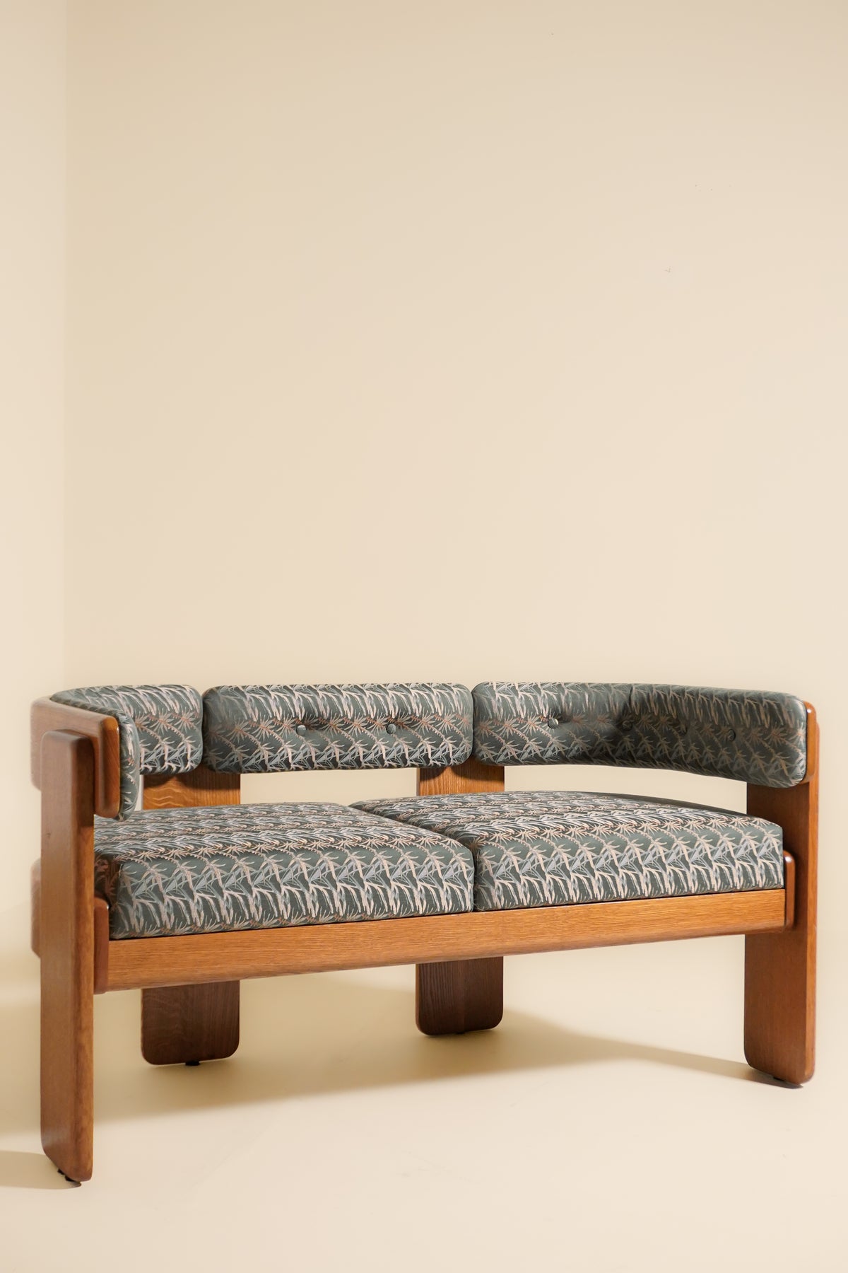 Oak Settee by Jens Risom — 1970s