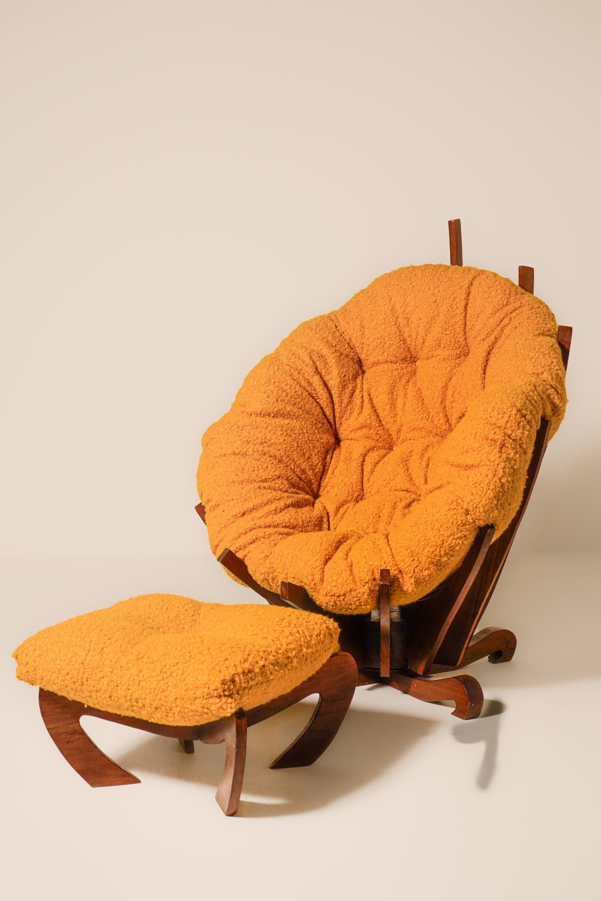 "Lacuna" Swivel Chair & Ottoman by Warren Pardi, 1977