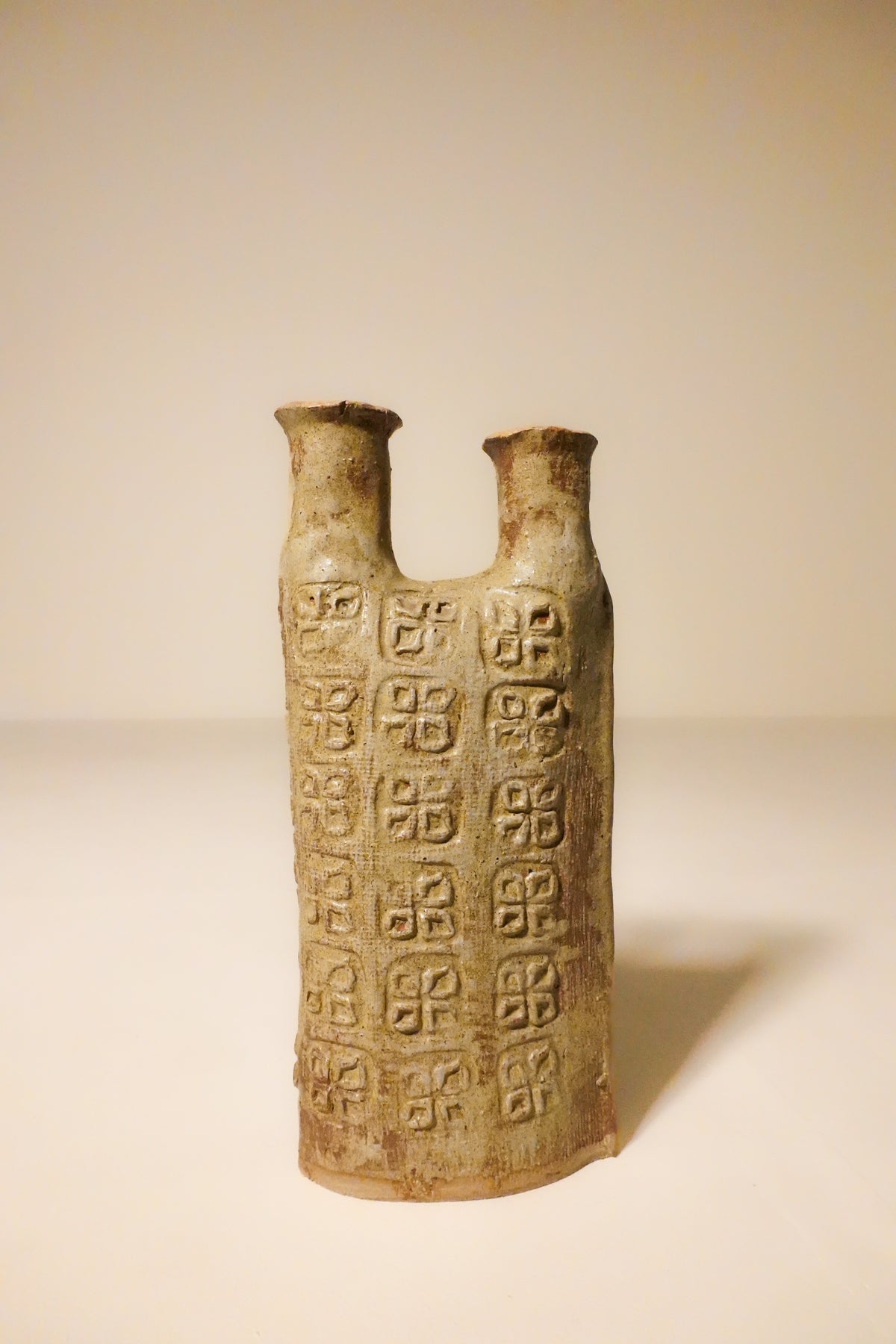 Double Stemmed Ceramic Vase by Molinaro