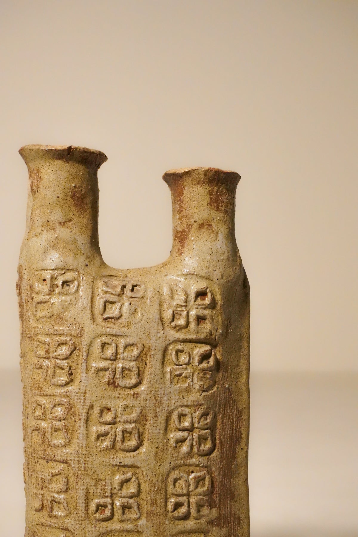 Double Stemmed Ceramic Vase by Molinaro