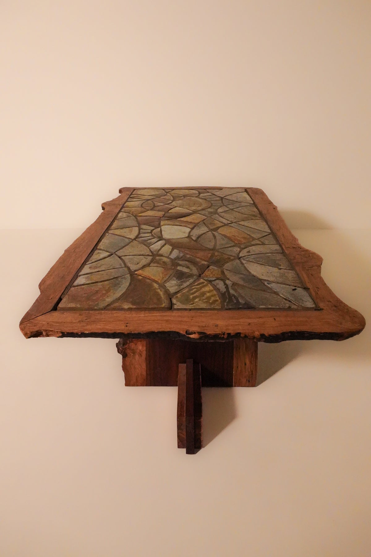 Mid-Century Stone Inlay Coffee Table