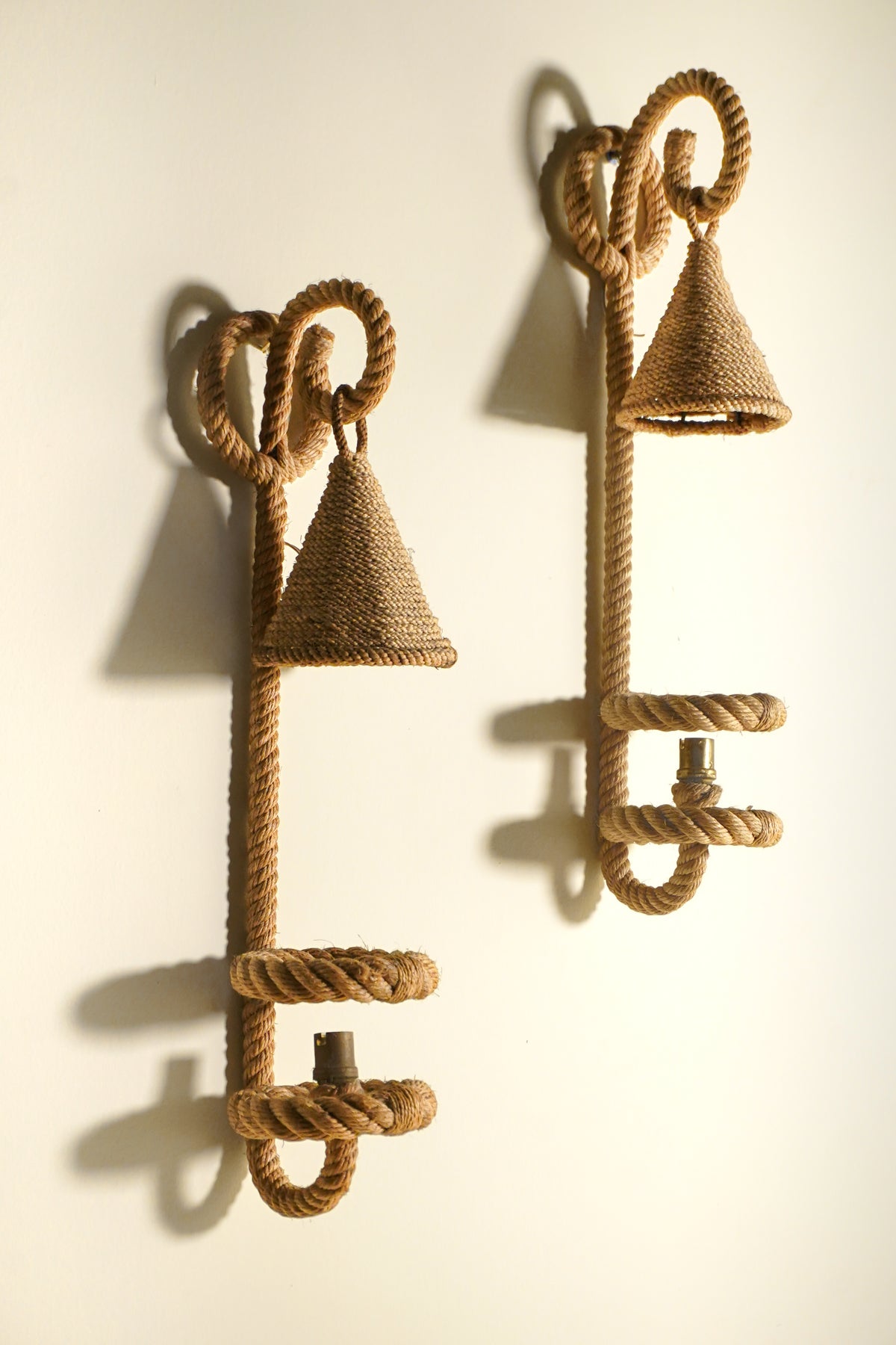 1950s Rope Lantern Sconces