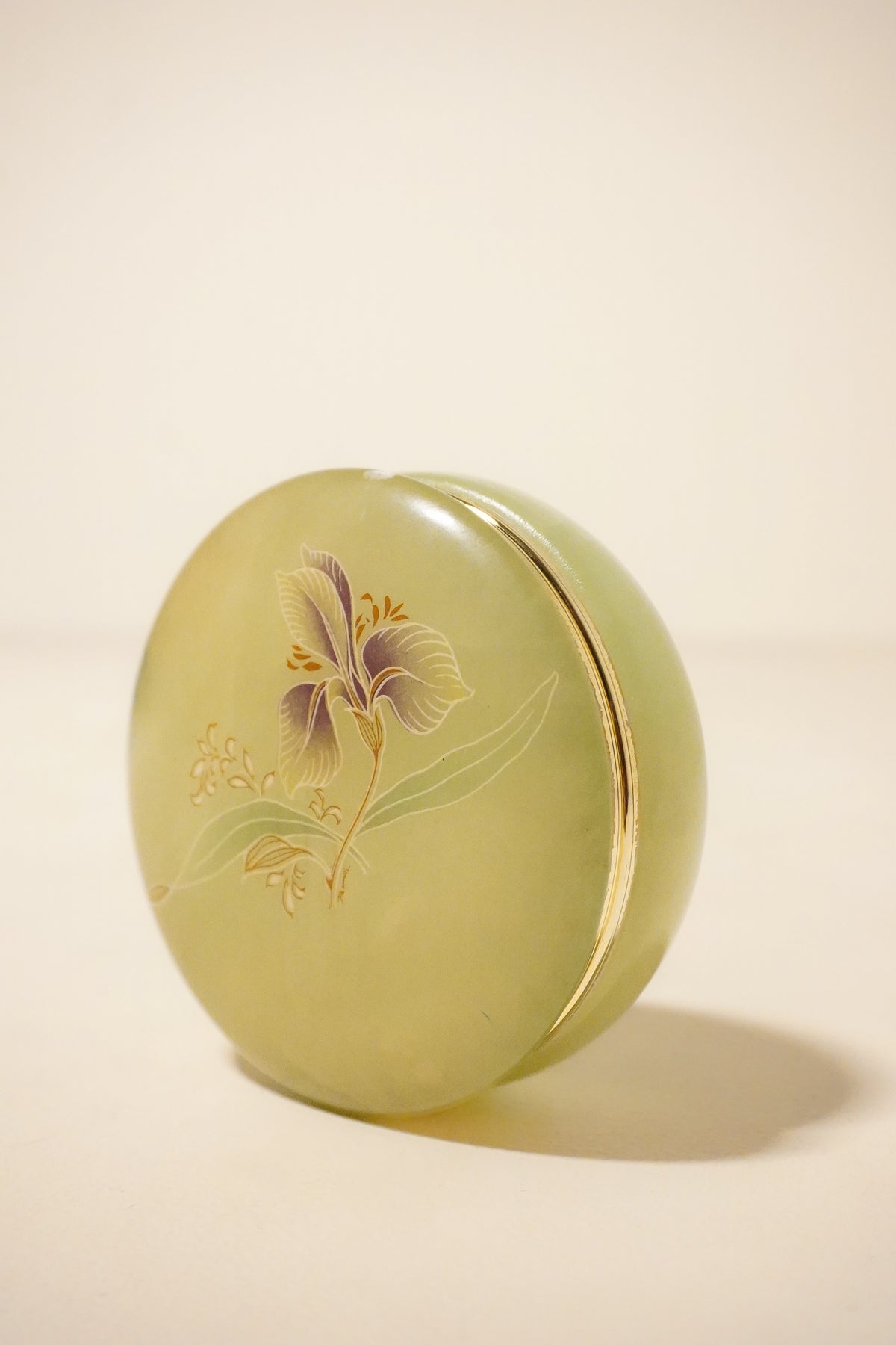 Hand Painted Alabaster Box in Iris