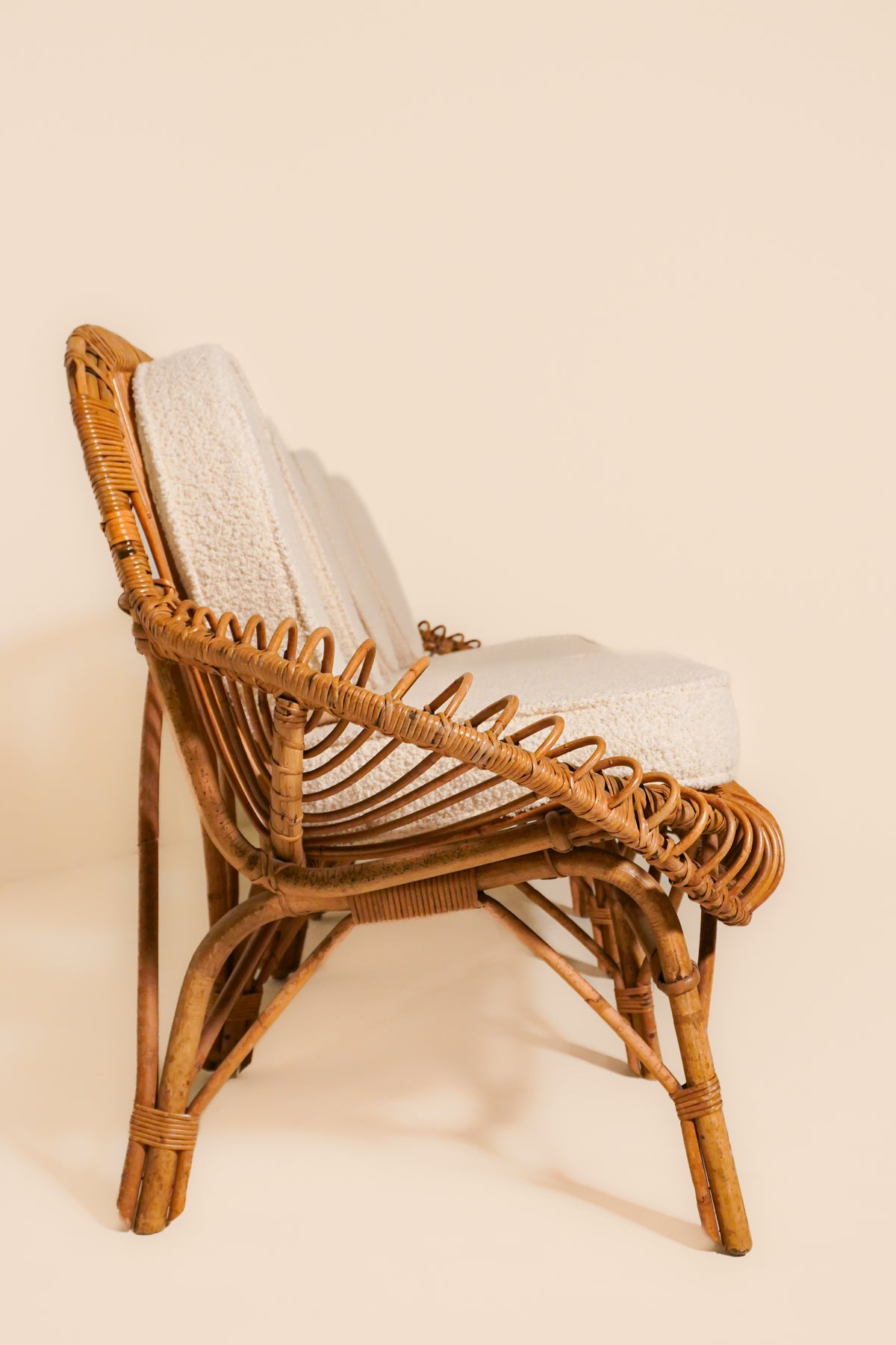 1950's Italian Rattan Sofa