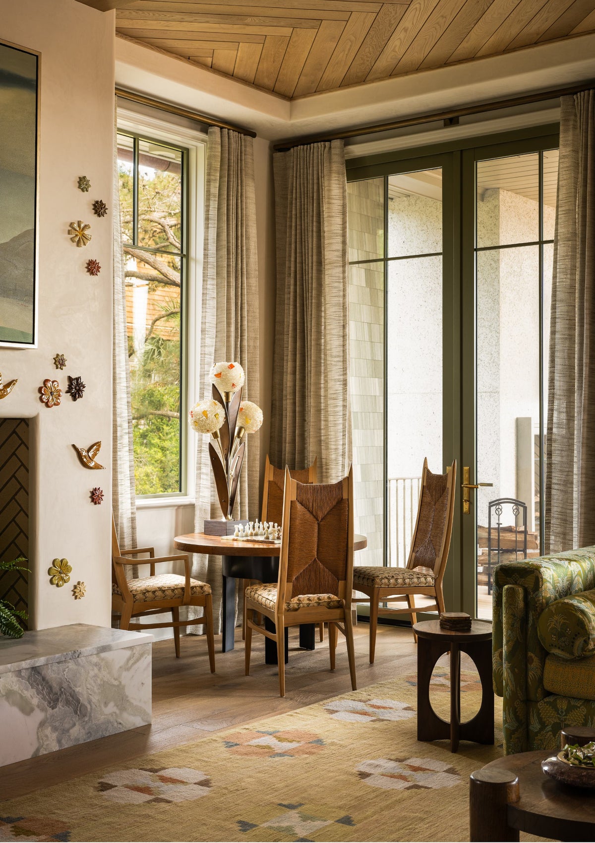 The Poppy, wool & silk in 8' X 10'