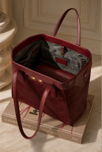 CB X BENE, THE PAGE BAG In Dark Burgundy