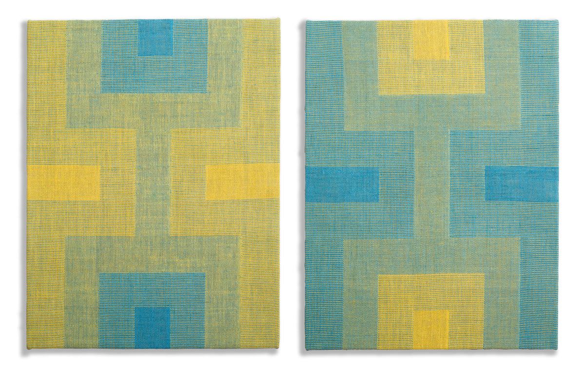 Susie Taylor,(L) Fade: Yellow to Blue (R) Fade: Blue to Yellow, 2018.