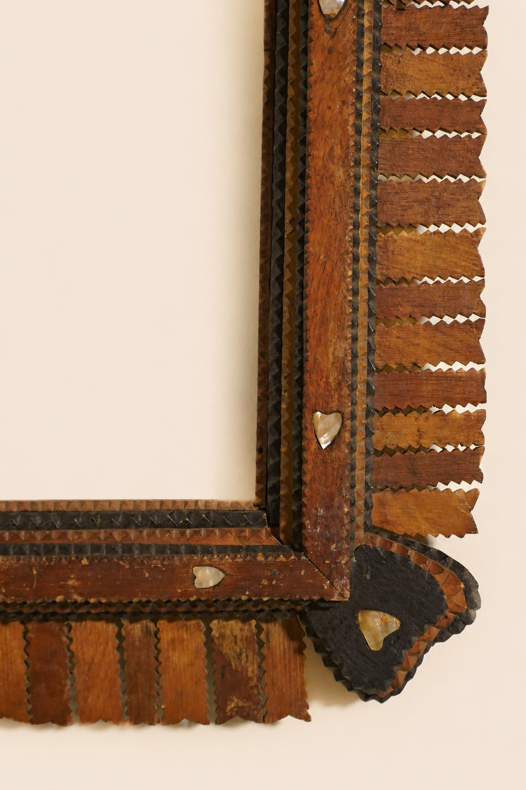 Mother of Pearl Tramp Art Frame — Early 20th Century