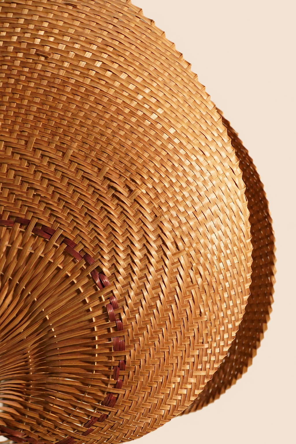 Woven Palm Fan Floor Lamp