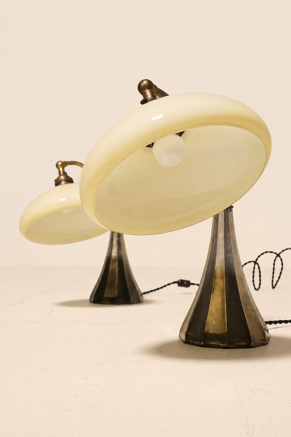 "Halos" Table Lamps, Pair