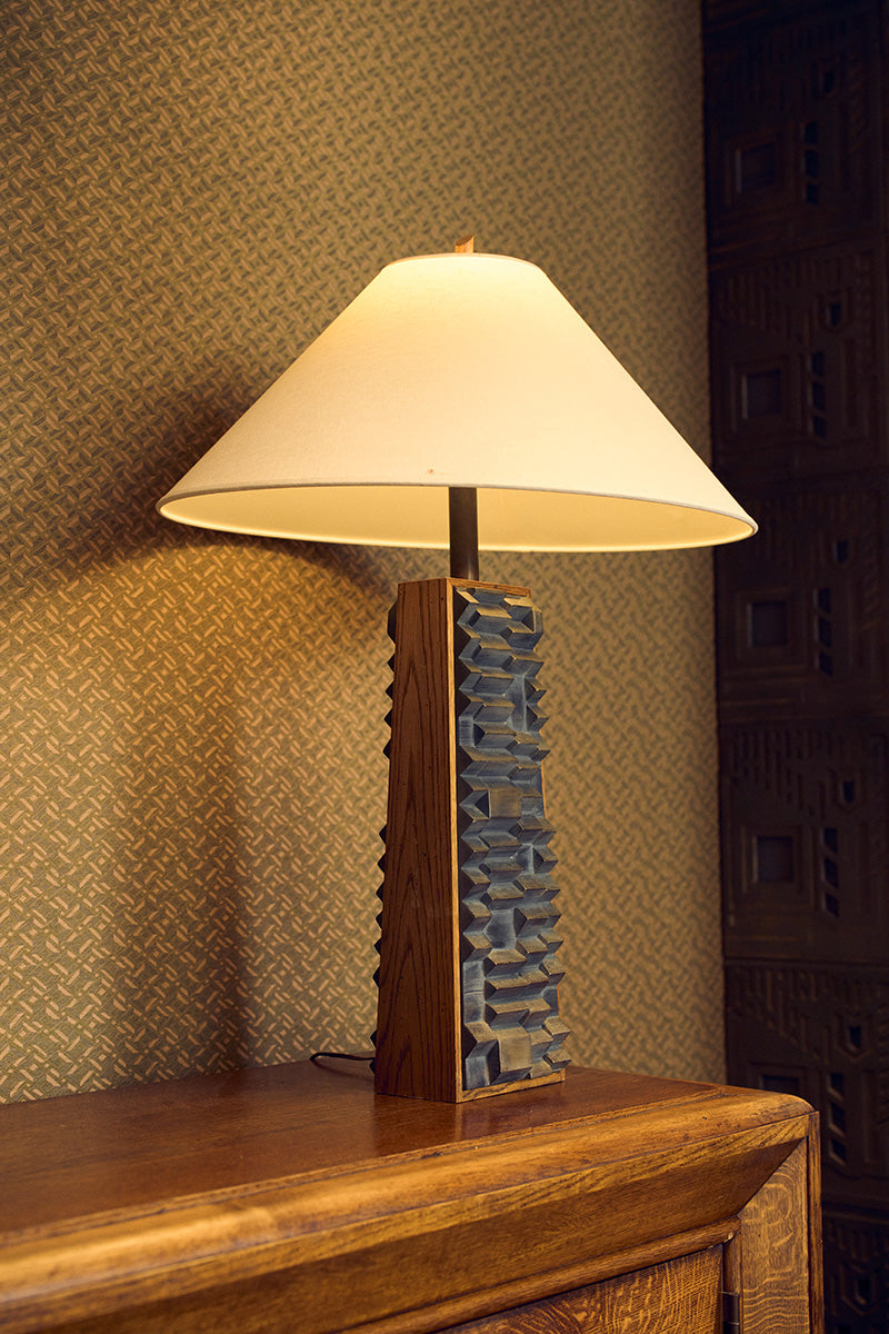Bronze Lamp in Style of Paul Evans